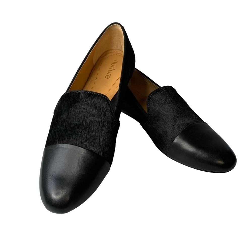 Nurture Reikel black Bovine calf‎ hair cap toe loafer. Size 7.5 - Picture 3 of 9